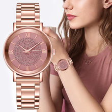 Load image into Gallery viewer, Luxury Diamond Rose Gold Ladies Wrist Watches
